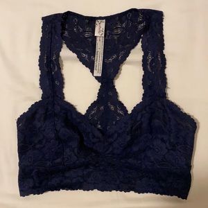 FREE PEOPLE BRALETTE IN NAVY
